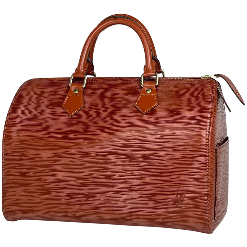Louis Vuitton Speedy Boston Bag Handbag Epi Kenya Brown